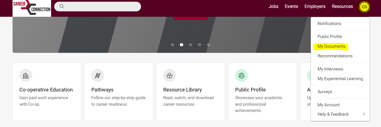 Career Connection My Documents